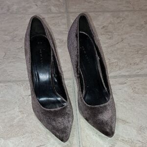 New Look Dark Brown Velvet Women's Heels